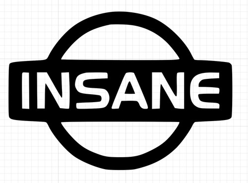 Insane nissan car stickers - insane,