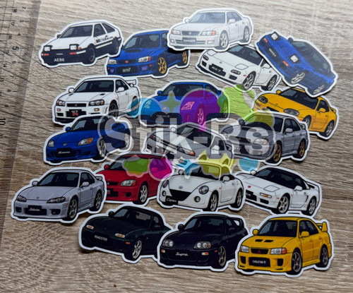 Japanese car sticker - sticker, set